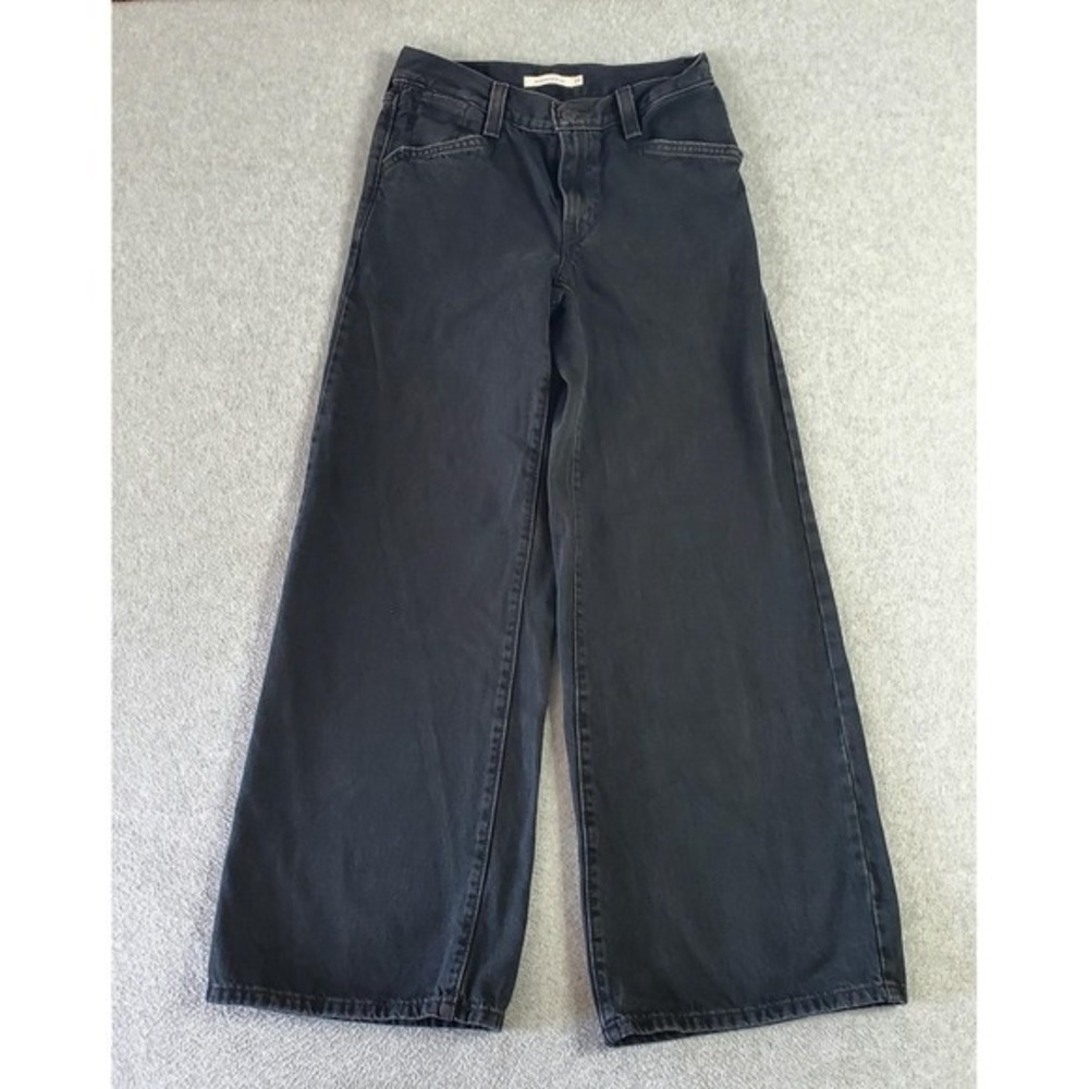 Levis Jeans Womens 25 Black '94 Baggy Wide Leg High Rise Relaxed Cotton Denim